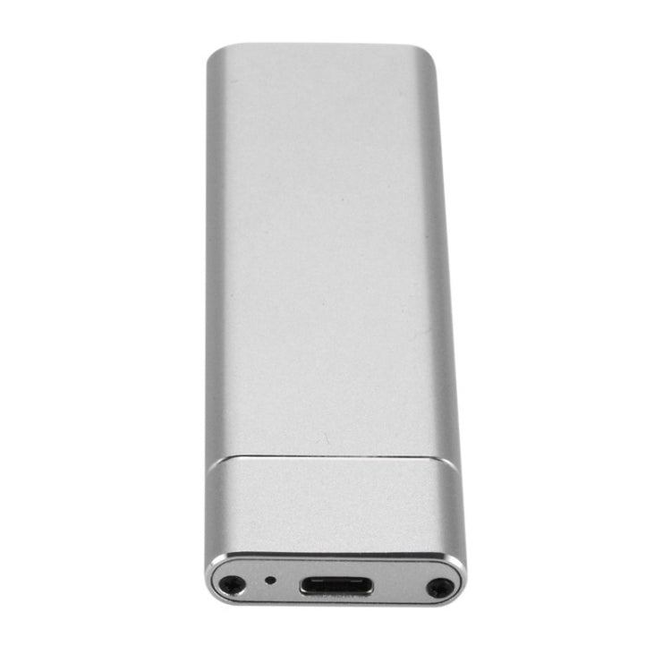 F018C M.2 NGFF To USB3.1 SSD Solid Aluminum Type-C Mobile Hard Drive Enclosure(Silver) -  by buy2fix | Online Shopping UK | buy2fix