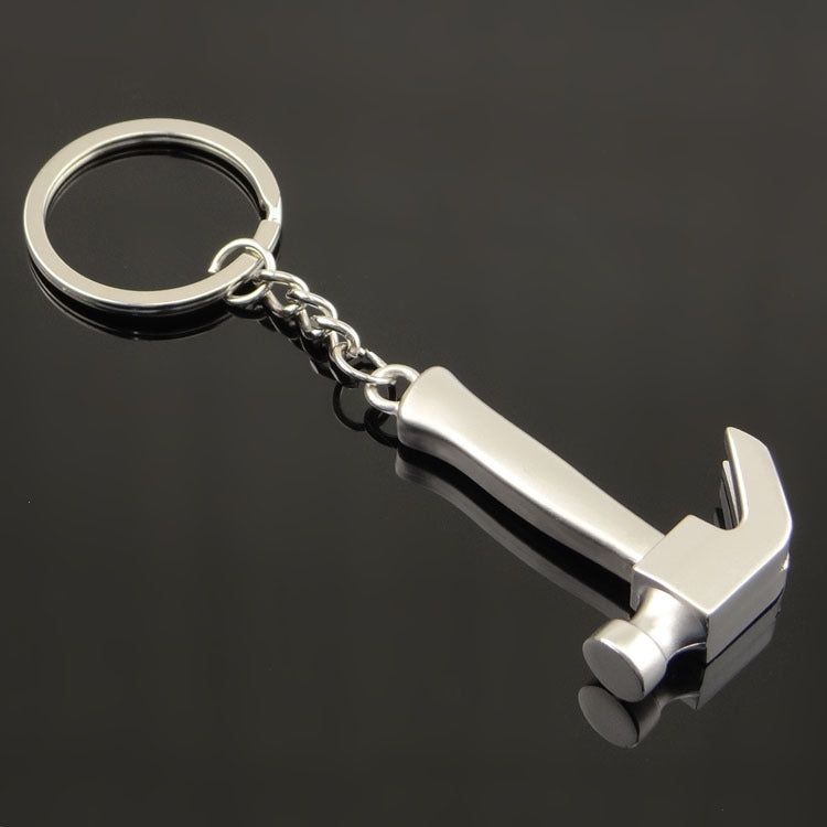 10 PCS Tool Metal Keychain Car Key Ring Pendant, Colour: H-390 Glossy Sheep Angle Hammer - Key Rings by buy2fix | Online Shopping UK | buy2fix