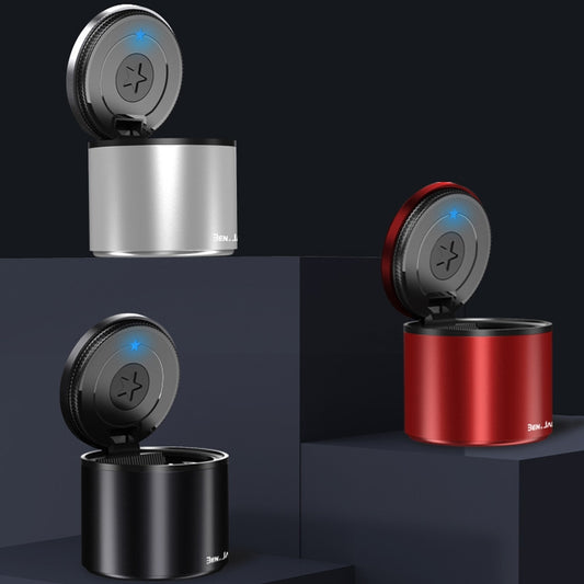 BEN.JACK Ashtray With Cover Personality Multi-Function Universal Car Ashtray(Silver) by BEN.JACK