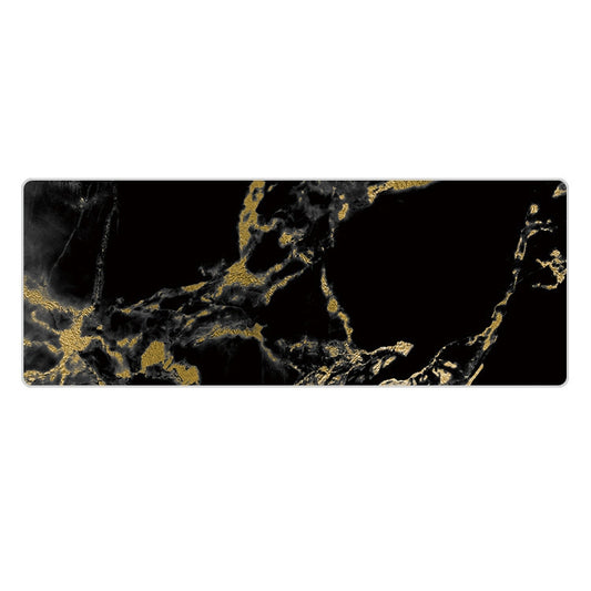 300x800x3mm Marbling Wear-Resistant Rubber Mouse Pad(Black Gold Marble) by buy2fix