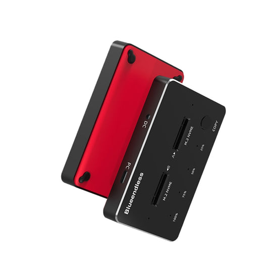 Blueendless M.2 Double Disk Mobile Hard Disk Base SATA / NVME Solid State Hard Disk Box, Colour: M.2 NVME (Black + Red) - HDD Enclosure by Blueendless | Online Shopping UK | buy2fix