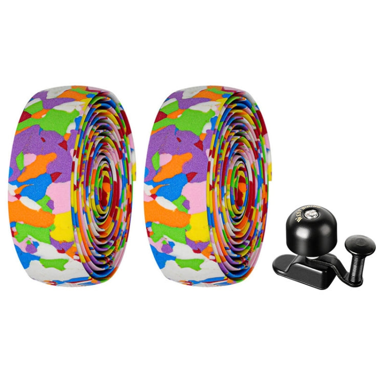 WEST BIKING YP1602782 Bicycle Bells With Supernouncing EVA Back Rubber Band Bell Combination Set(Colored Tape + Black Bell) - Decorative Accessories by WEST BIKING | Online Shopping UK | buy2fix