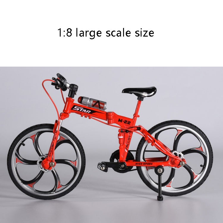 1:8 Scale Simulation Alloy Bicycle Model Mini Bicycle Toy Decoration(Folding-Red) - Model Toys by buy2fix | Online Shopping UK | buy2fix