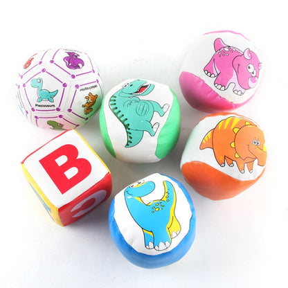 1808B-1 Children Soft Leather Ball Cartoon Pattern Solid Cotton-Filled Sponge Ball - Toy Sports by buy2fix | Online Shopping UK | buy2fix