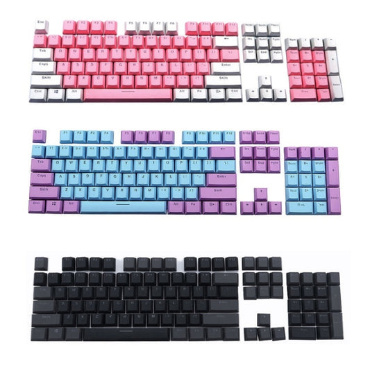 104-Keys Two-Color Mold Transparent PBT Keycap Mechanical Keyboard(Dark Grey) by buy2fix