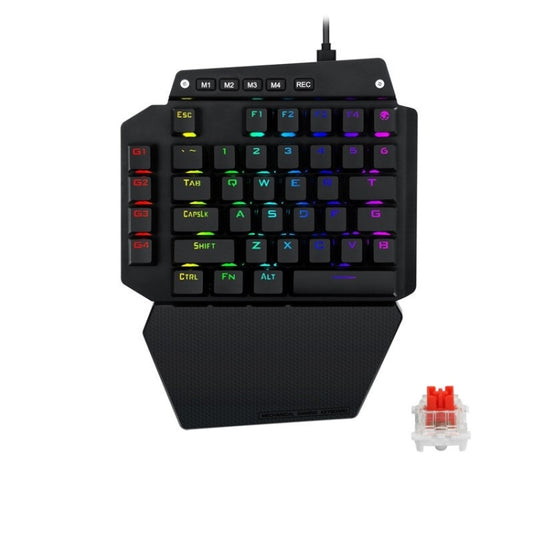 K700 44 Keys RGB Luminous Switchable Axis Gaming One-Handed Keyboard, Cable Length: 1m(Red Shaft) by buy2fix