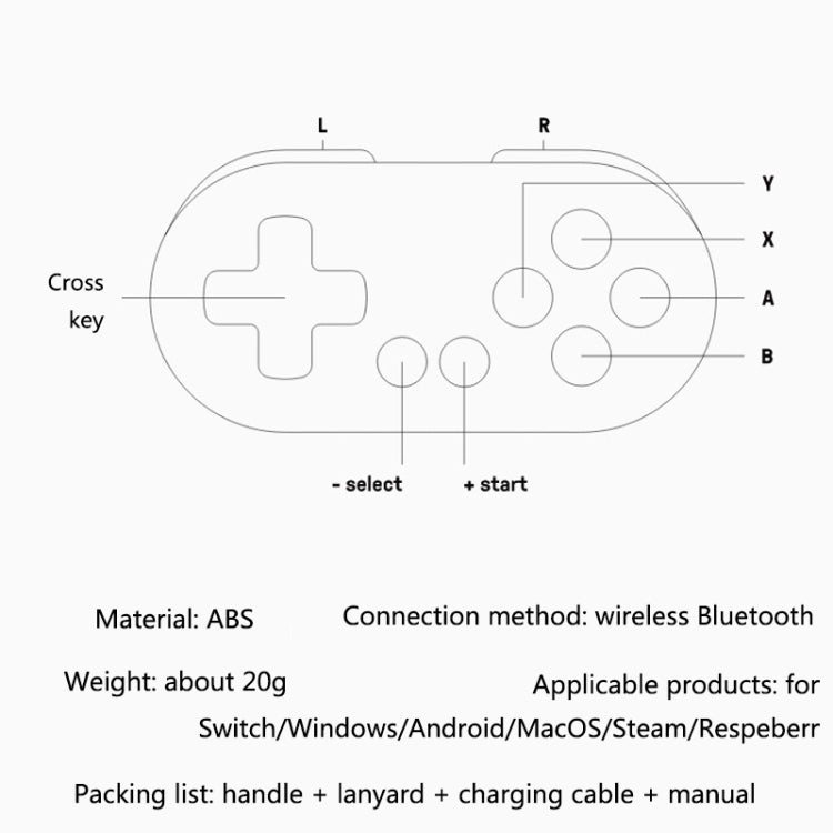 8Bitdo Zero2 Wireless Bluetooth Mini Handle For Switch / Windows / Android / MacOS / Steam / Respeberr(Yellow) - Gamepads by 8Bitdo | Online Shopping UK | buy2fix