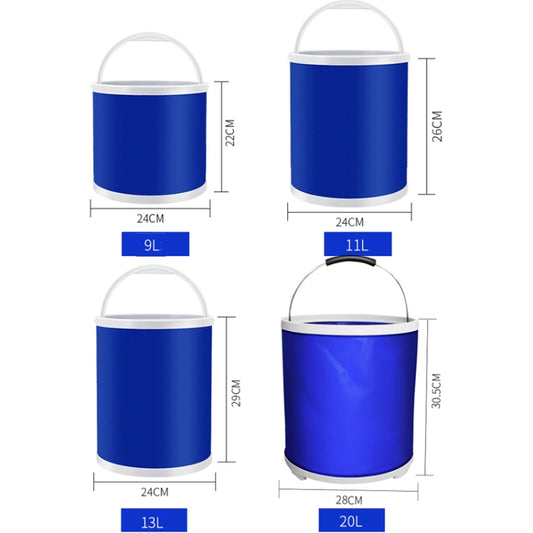 3 PCS 11L Car Folding Telescopic Bucket Portable Car Washing Special Bucket Outdoor Travel Fishing Bucket by buy2fix