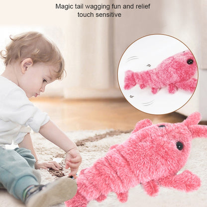 35cm Electric Jumping Shrimp USB Charging Simulation Lobster Funny Cat Plush Toy(Random Color) - Soft Toys by buy2fix | Online Shopping UK | buy2fix