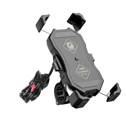 Kewig Motorcycle Outdoor Riding Four-Claw Fixed Mobile Phone Bracket QC3.0 Fast Charging Waterproof Holder(M11-B) - Holder by buy2fix | Online Shopping UK | buy2fix