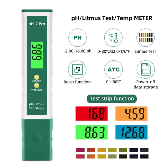 PH-2 Pro Litmus Tester Litmus Test Paper Color Change PH Meter Water Quality Meter by buy2fix