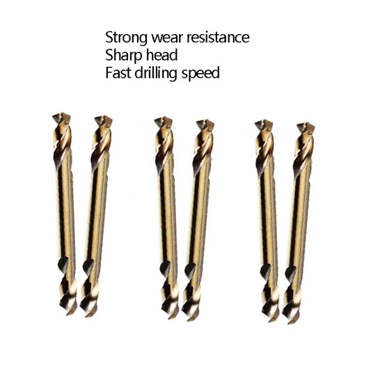 5pcs M35 Cobalt-Containing Twist Drill Bit High-Speed Steel Double Head Metal Steel Plate Expansion Hole Drill, Model: Double Head 3.2mm by buy2fix