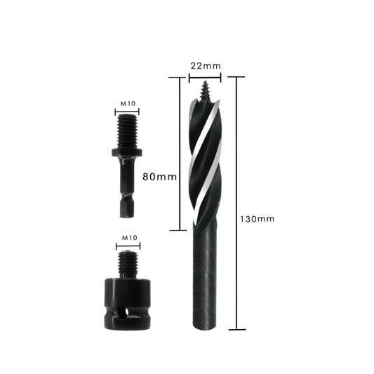 Electric Wrench Hole Opener Woodman Door Lock Rhinestone Drill Template Rejection Drill Bit, Model: 22mm by buy2fix