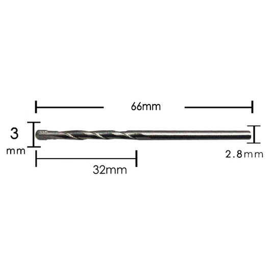 2pcs Hand Electric Drill Shock Drill Wall Mix Soil Cement Wall Construction Drill Bit, Model: 3x66mm Round Handle by buy2fix