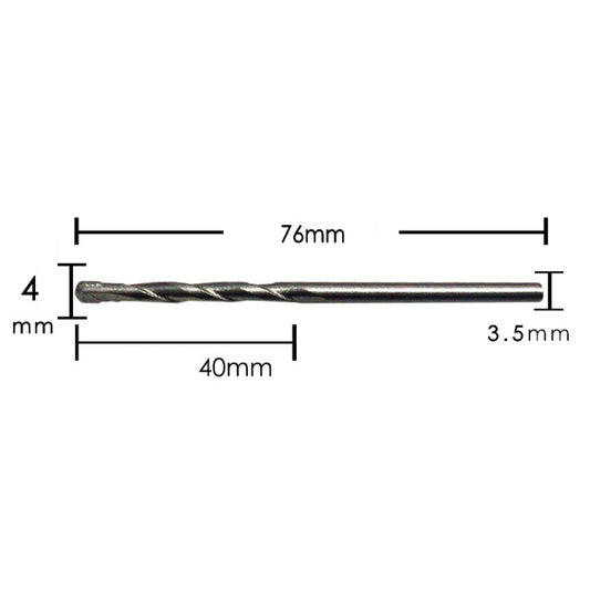 2pcs Hand Electric Drill Shock Drill Wall Mix Soil Cement Wall Construction Drill Bit, Model: 4x76mm Round Handle by buy2fix