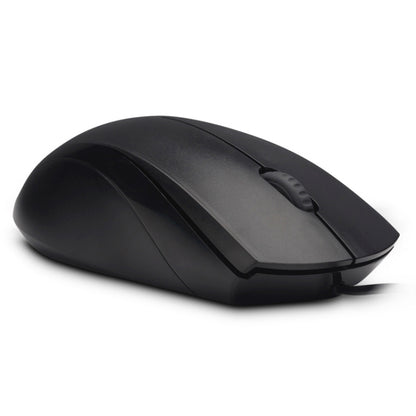 Rapoo N1600 1000 DPI 3 Keys Office Business Silent Wired Mouse, Cable Length: 1.5m(Black) by Rapoo