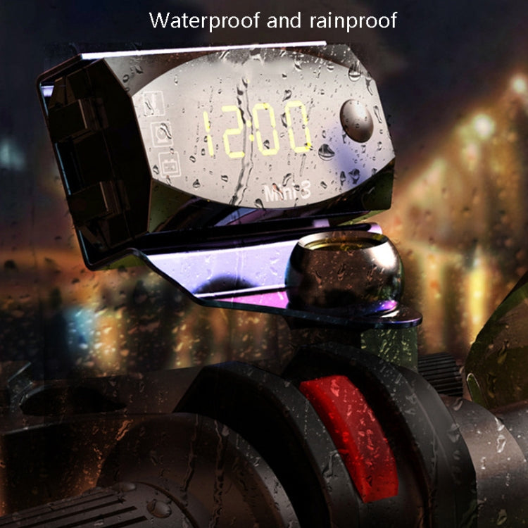 Voltage Clock And Temperature 3 In 1 LED Electronic Meter Large-Screen Digital Display Waterproof And Dustproof Voltmeter(Red Light) by buy2fix