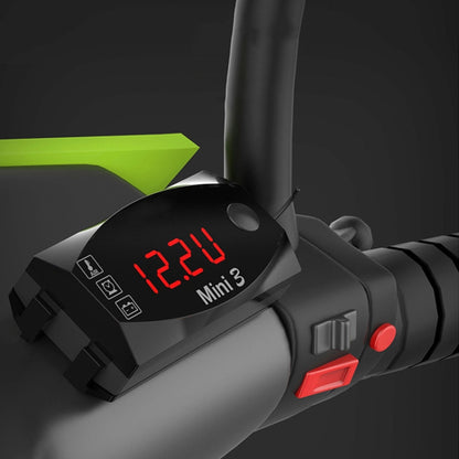 Voltage Clock And Temperature 3 In 1 LED Electronic Meter Large-Screen Digital Display Waterproof And Dustproof Voltmeter(Red Light) by buy2fix