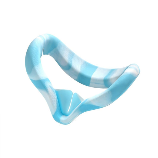 VR Silicone Eye Cover Anti-Sweat And Decontamination Color VR Goggles For Oculus Quest 2(White Blue) by buy2fix