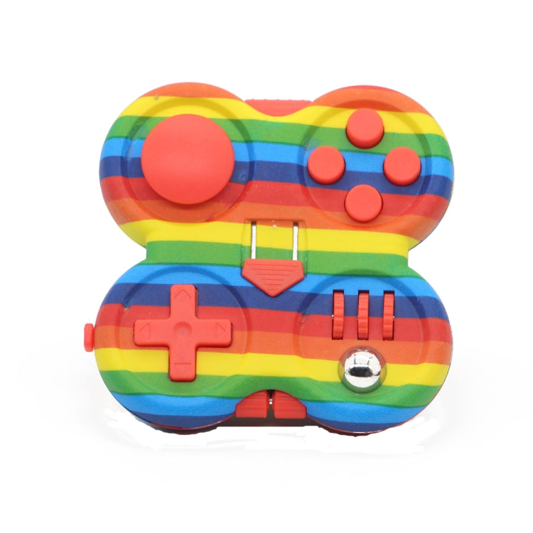 Decompression Handle Fidget Cube Dice Decompression Finger Sports Toy(Four-page Handle - Rainbow) - Fidget Cube by buy2fix | Online Shopping UK | buy2fix