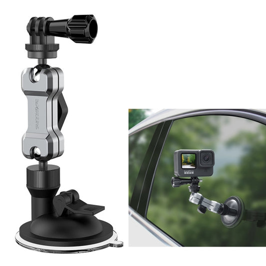 Sunnylife TY-Q9415 Aluminum Alloy Phone Holder Car Suction Cup Bracket Holder for GoPro Hero11 Black / HERO10 Black /9 Black /8 Black /7 /6 /5 /5 Session /4 Session /4 /3+ /3 /2 /1, DJI Osmo Action and Other Action Cameras, Colour: Bracket - DJI & GoPro Accessories by Sunnylife | Online Shopping UK | buy2fix