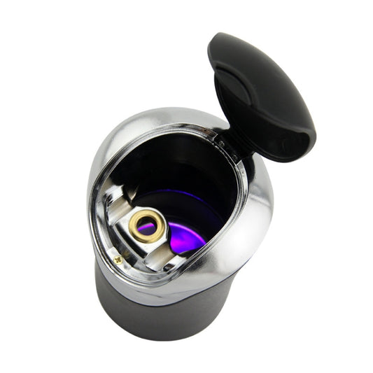 N10 Mini Car Loaded Ashtray With Lamp And Cover Car Supplies(Silver) by buy2fix
