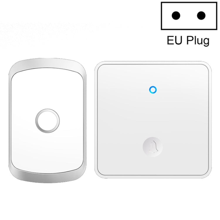 CACAZI FA50 1 For 1 Push-button Self-generating Wireless Doorbell, Plug:EU Plug(White) - Security by CACAZI | Online Shopping UK | buy2fix