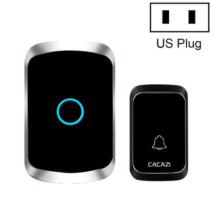 CACAZI A50 1 For 1 Wireless Music Doorbell without Battery, Plug:US Plug(Black) - Security by CACAZI | Online Shopping UK | buy2fix