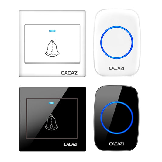 CACAZI H10 1 For 1 Wireless Smart Doorbell without Battery, Plug:US Plug(Black) by CACAZI