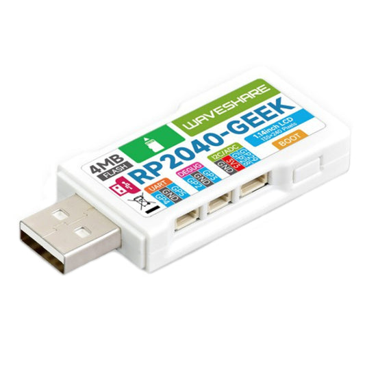 Waveshare 25394 RP2040-GEEK Development Board, Based On RP2040 Microcontroller, With 1.14inch 65K Color LCD by Waveshare