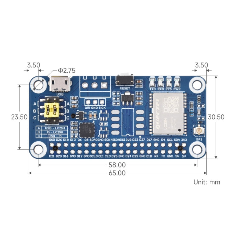 Waveshare For Raspberry Pi LC29H Series Dual-Band L1+L5 Positioning GPS Module, Spec: (AA) GPS HAT - Raspberry Pi Accessories by Waveshare | Online Shopping UK | buy2fix