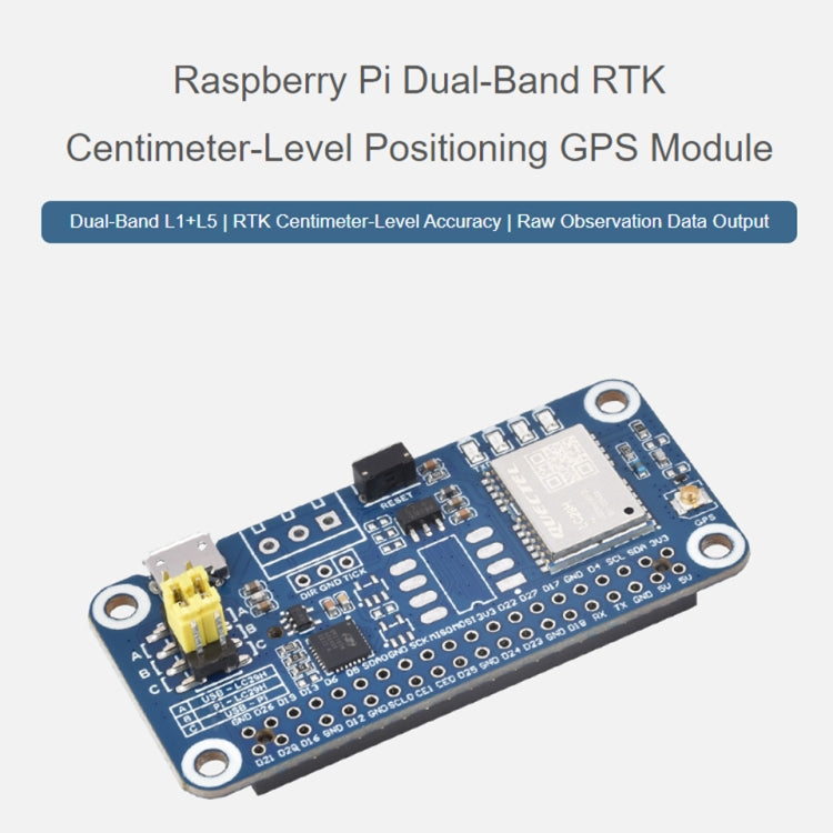 Waveshare For Raspberry Pi LC29H Series Dual-Band L1+L5 Positioning GPS Module, Spec: (AA) GPS HAT - Raspberry Pi Accessories by Waveshare | Online Shopping UK | buy2fix