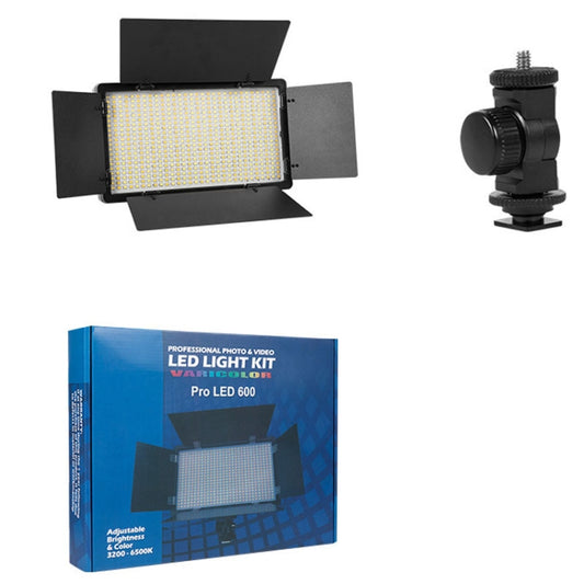 600 LEDs Stepless Adjustable Live Fill Lamp Reversible Photography Soft Light, Spec: 10 inch(EU Plug) by buy2fix