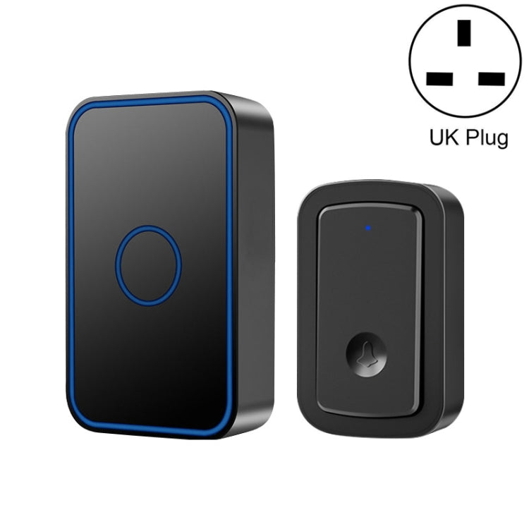 CACAZI A19 1 For 1 Wireless Music Doorbell without Battery, Plug:UK Plug(Black) - Security by CACAZI | Online Shopping UK | buy2fix