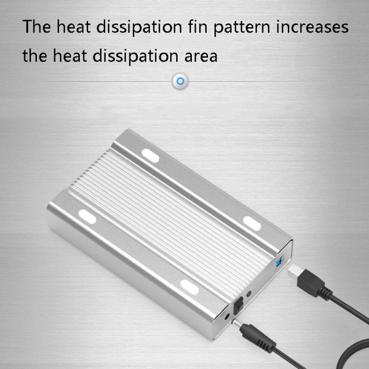 Blueendless U35Q 3.5 Inch Full Metal Mobile Hard Disk Box Type-C/Usb3.0 SATA Serial Desktop PC External Hard Disk Box US Plug (TYPE-C) by Blueendless