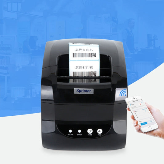 Xprinter XP-365B 80mm Thermal Label Printer Clothing Tag Supermarket Barcode Printer, Plug: EU Plug(Bluetooth Version) by Xprinter