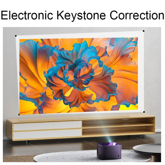 K1 1080P HD Motorized Focus Projector Home 5G Dual-Band WiFi Wireless Projector(EU Plug) by buy2fix