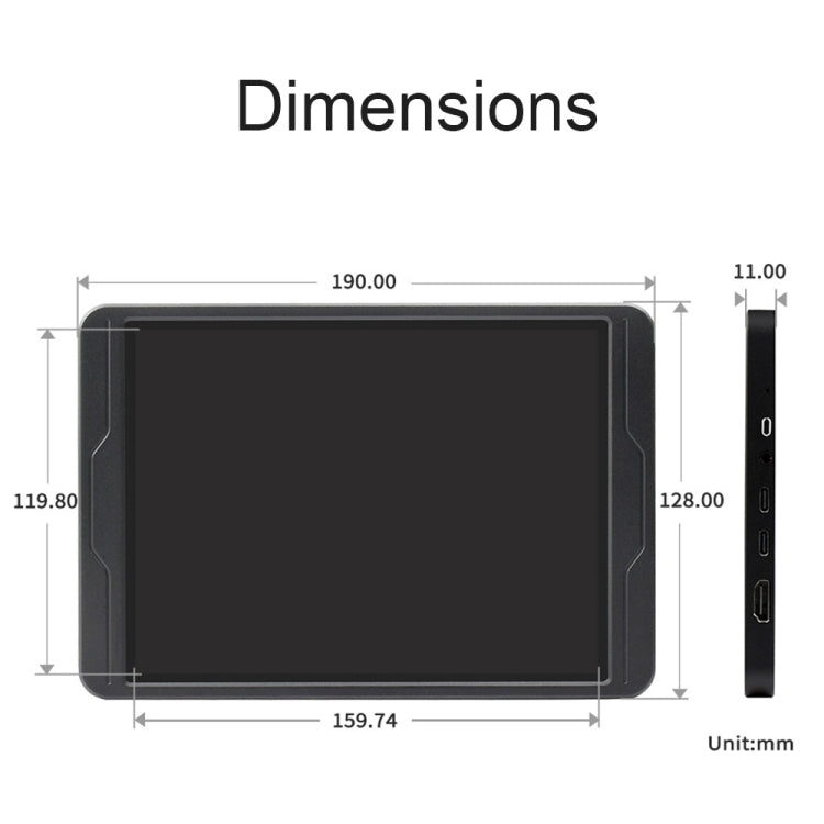 Waveshare 8 Inch 2K IPS 1536×2048 Optical Bonding Toughened Glass Panel Touch Display, Plug:EU Plug - Consumer Electronics by buy2fix | Online Shopping UK | buy2fix