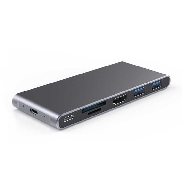 Blueendless Mobile Hard Disk Box Dock Type-C To HDMI USB3.1 Solid State Drive, Style: 6-in-1 (Support M.2 NGFF) - HDD Enclosure by Blueendless | Online Shopping UK | buy2fix