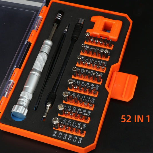 Obadun 9802B 52 in 1 Aluminum Alloy Handle Hardware Tool Screwdriver Set Home Precision Screwdriver Mobile Phone Disassembly Tool(Orange Box) by Obadun