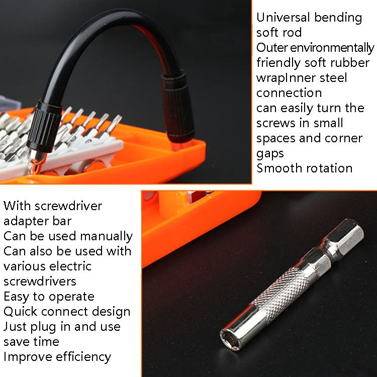 Obadun 9800 58 in 1 Screwdriver Set Manual CRV Batch Mobile Phone Disassembly Glasses Repair Tool(Yellow) - Screwdriver Set by Obadun | Online Shopping UK | buy2fix