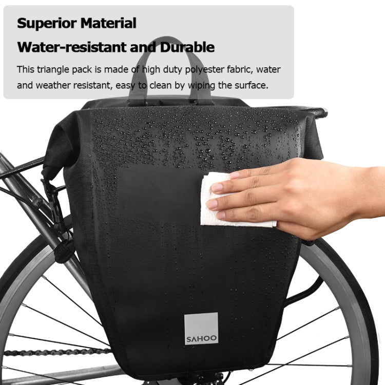 SAHOO 20L Bicycle Shelf Bag Long-Distance Cycling Pannier Bag(Black) - Bicycle Bags by SAHOO | Online Shopping UK | buy2fix