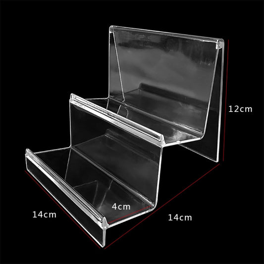10 PCS Thickened Transparent Wallet Holder Plastic Phone Mask Display Stand Counter Display Stand,Specification: No. 4 2 Layer by buy2fix