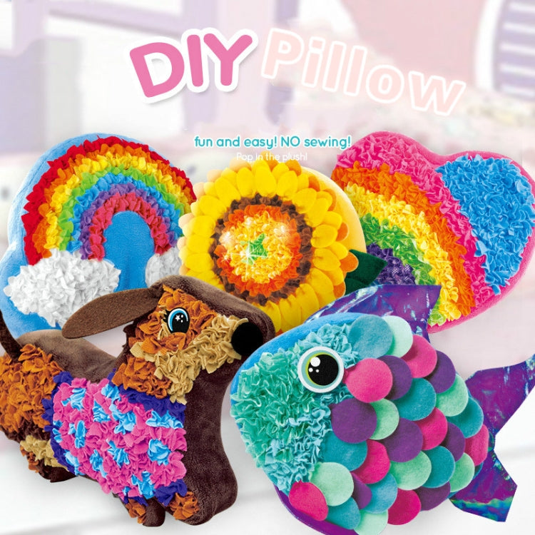 DIY Plush Pillow Toy Three-Dimensional Handmade Doll Material Package(Heart Shaped Rainbow) - Early Education Toys by buy2fix | Online Shopping UK | buy2fix