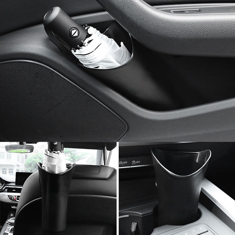Car Umbrella Holder Waterproof Storage Bucket With Hook Clip(Black) by buy2fix