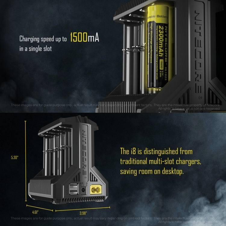 NITECORE 8-Slot High-Power Fast Lithium Battery Charger, Model: I8 - Consumer Electronics by NITECORE | Online Shopping UK | buy2fix