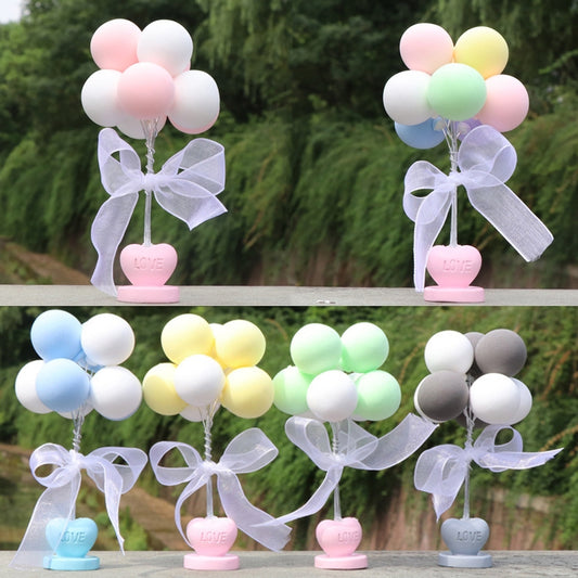 6 PCS Car Ornaments Love Balloon Personality Macaron Color Car Ornament(Blue White) by buy2fix