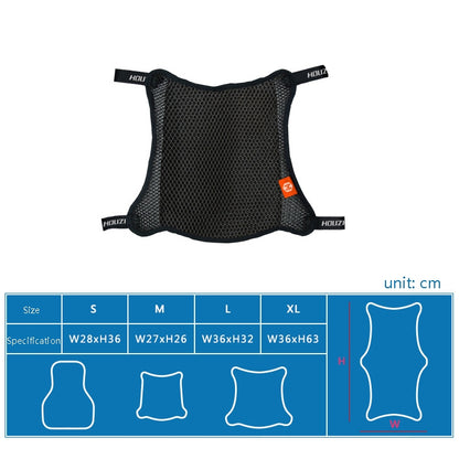 HOUZHI MTZT1010 Motorcycle Sun Insulation Cushion 3D Grid Breathable Sweating Cool Seat Cover, Style: Double Layer S by buy2fix