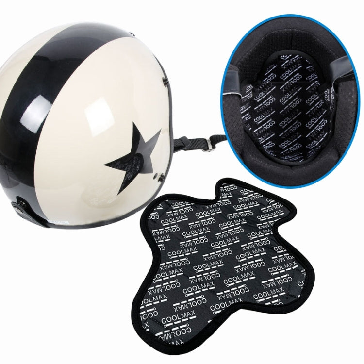 MTTD1028 Riding Breathable Quick-Drying Absorb Sweat Sponge Pad Removable Motorcycle Helmet Pad, Size: One Size(Black) by buy2fix