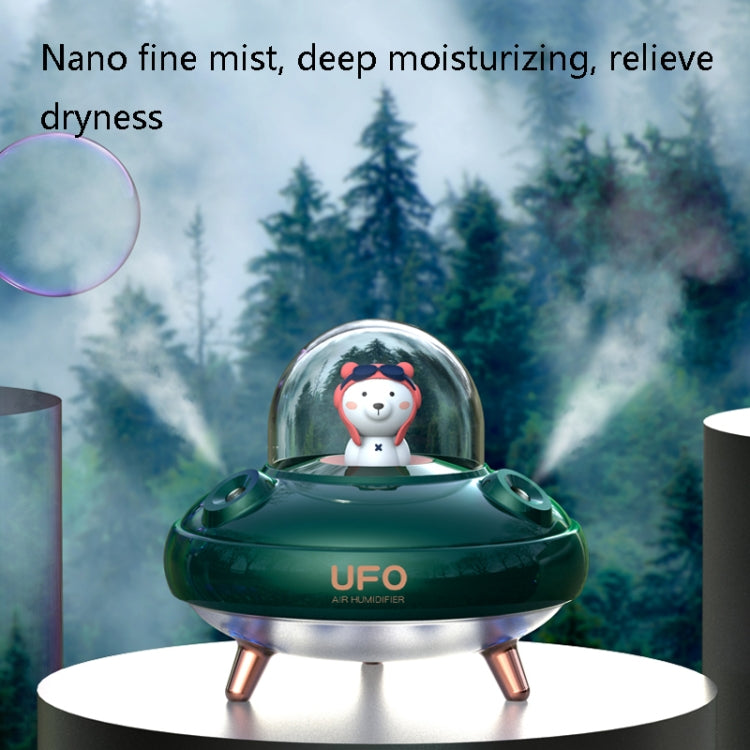 HO3 UFO Double Spraying Pet Humidifier Home Air Nebulizer Water Replenishing Instrument, Colour: Battery Model (Red) - Home & Garden by buy2fix | Online Shopping UK | buy2fix